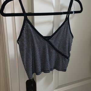black and white crop top